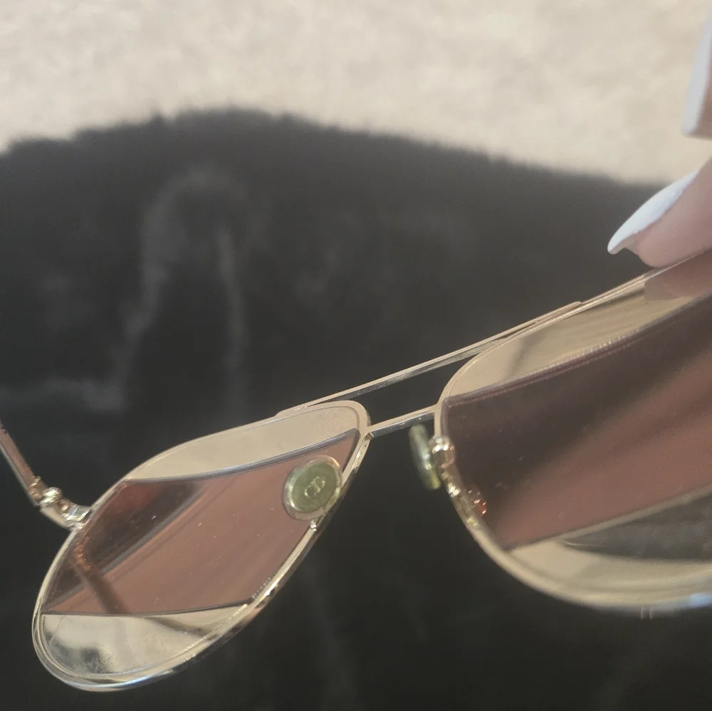 Dior Pink And Gold Aviator Sunglasses - Picture 10 of 12